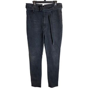 Reformation Jeans Black Kayo High Rise Skinny With Belt Womens Size 28